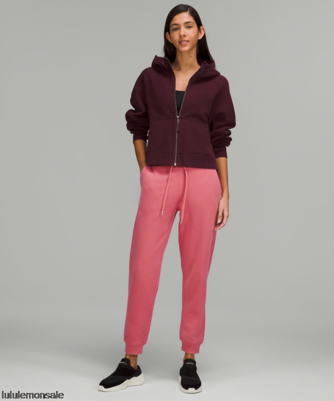 Lululemon Damen DELULU242 | Pink Blossom Scuba High-rise Jogginghose Aus Fransenfrottee